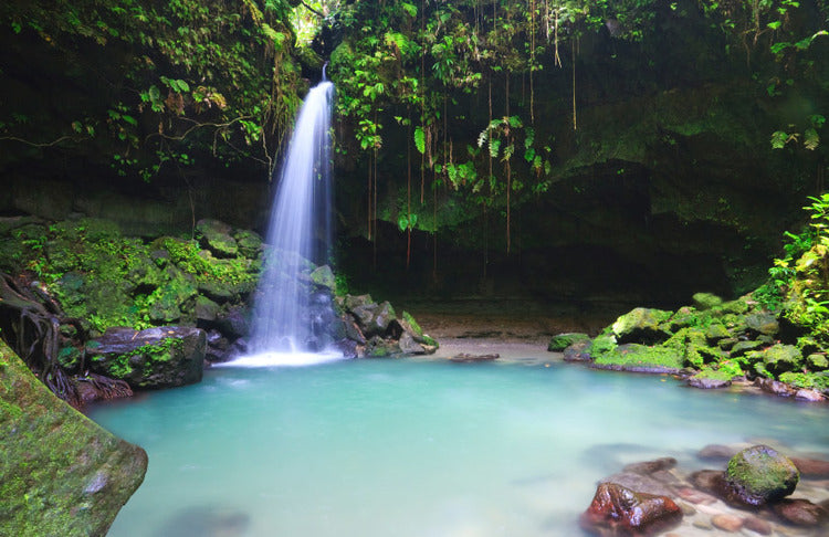 Dominican Republic water fall blue lagoon