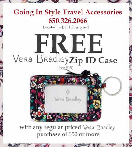 Free Vera Bradley Zip Case