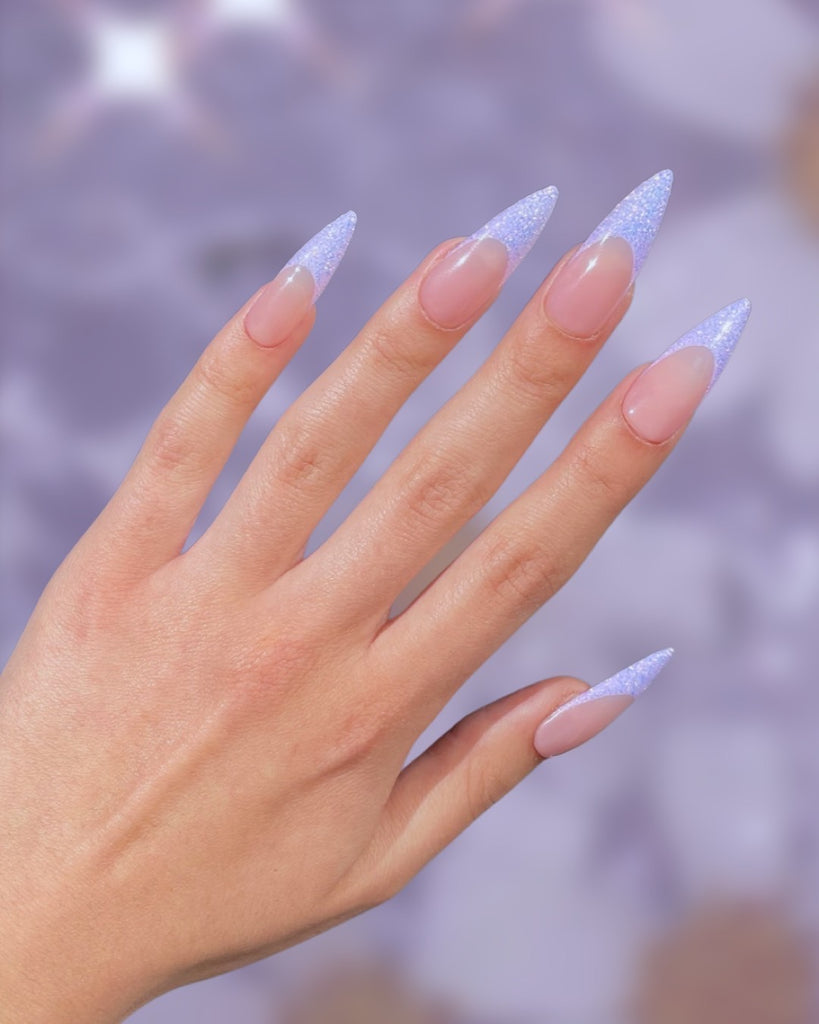 Sparkling Azure French – Pamper Nail Gallery