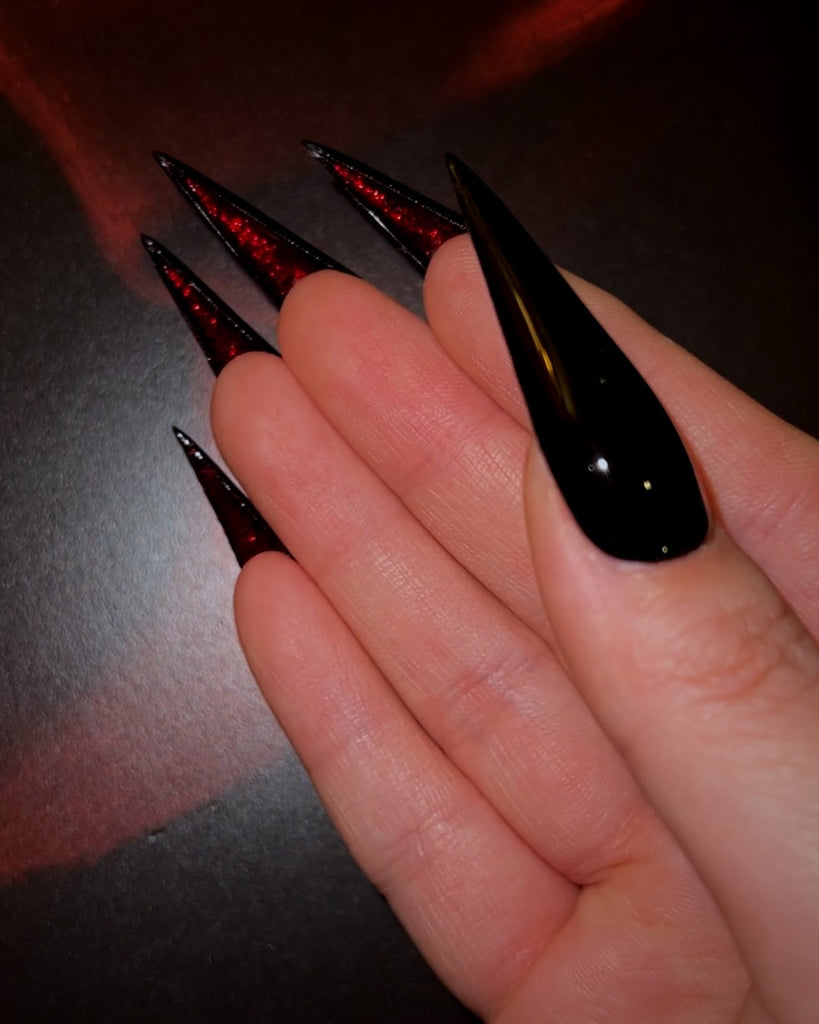 Obsidian Black: Red Bottoms – Pamper Nail Gallery