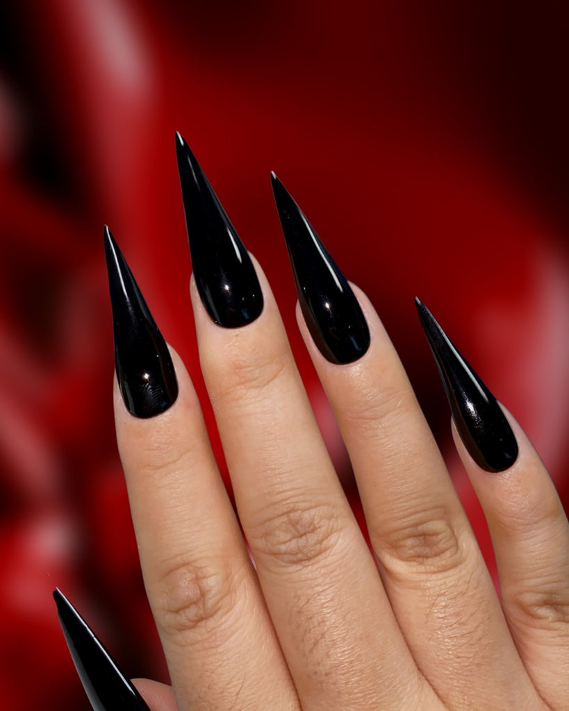 Obsidian Black: Red Bottoms – Pamper Nail Gallery