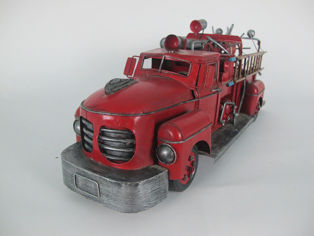vintage metal fire truck