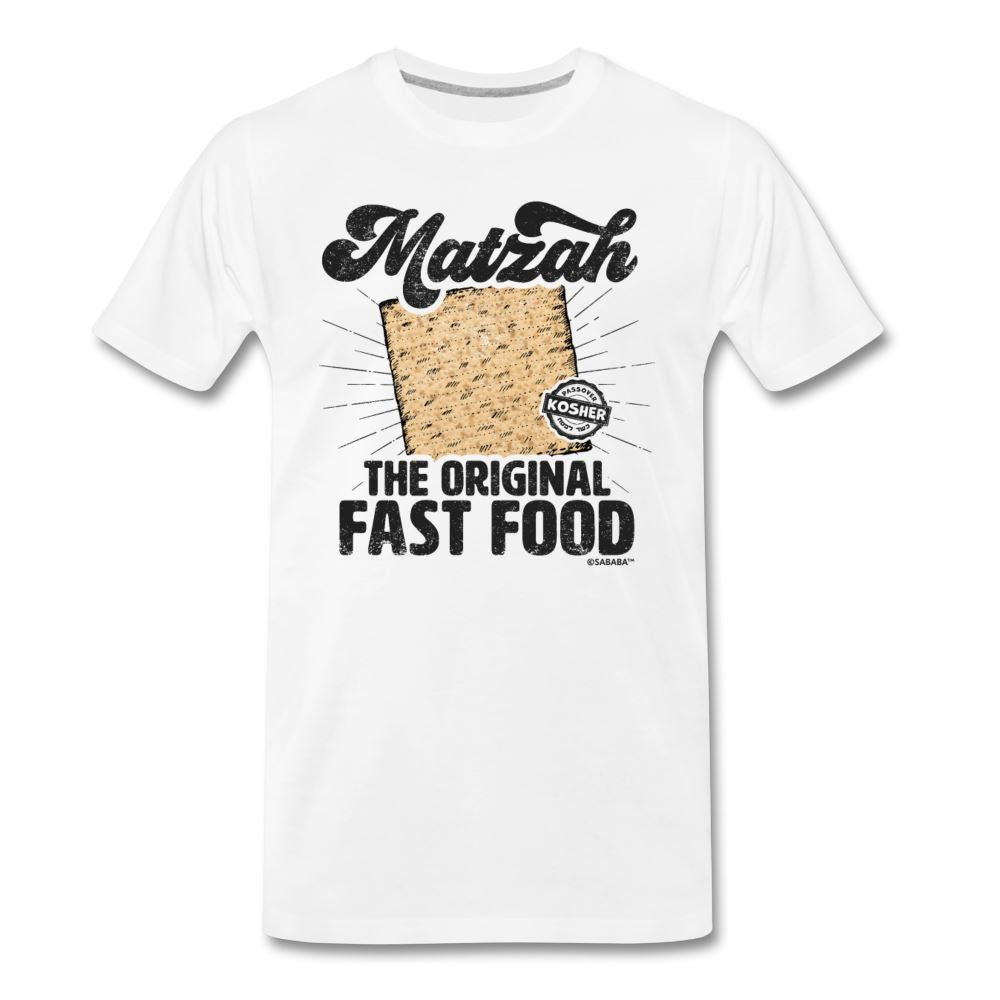 Matzah - The Original Fast Food Men's Premium T-Shirt - white