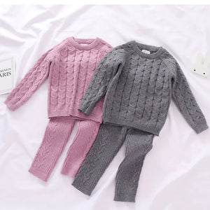 Pink and Gray Sweater Set - Chulas Cutest 
