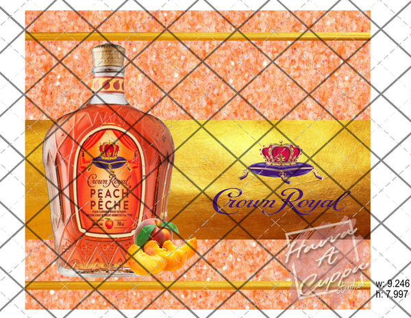 Download Crown Royal Peach 20oz Skinny Full Wrap Straight Curved And Tapered Fi Havva A Cuppa