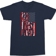 Guns American Flag T-Shirt Navy
