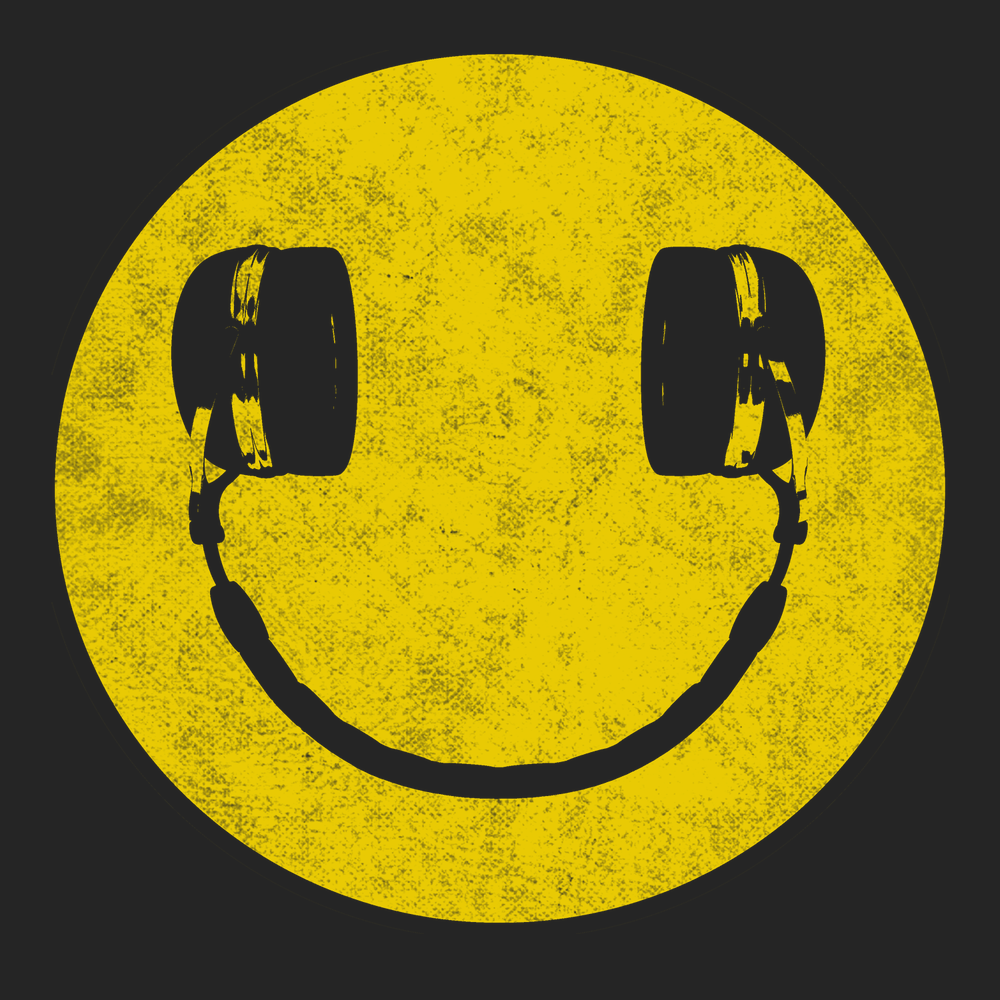 smiley face with headset