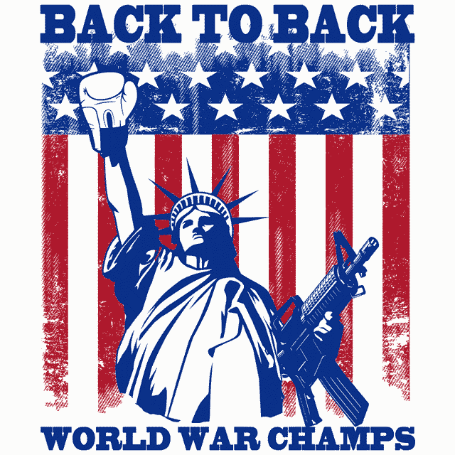 back to back world war champs t shirt