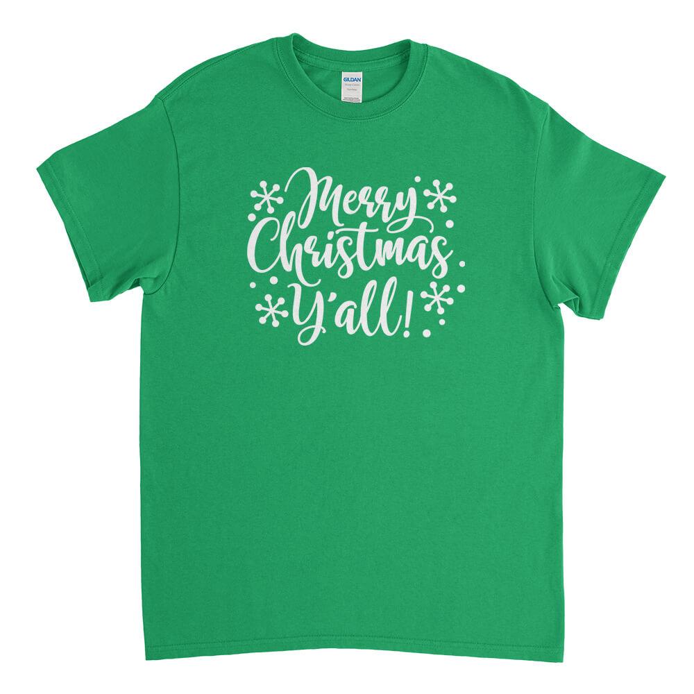 Merry Christmas Ya’ll Mens T-shirt Tees Aa21 - Christmas - Country ...