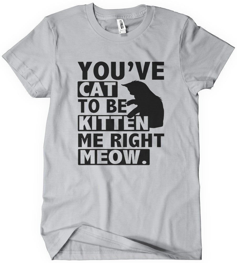 You ve Cat to Be Kitten Me Right Meow T-Shirt Textual Tees