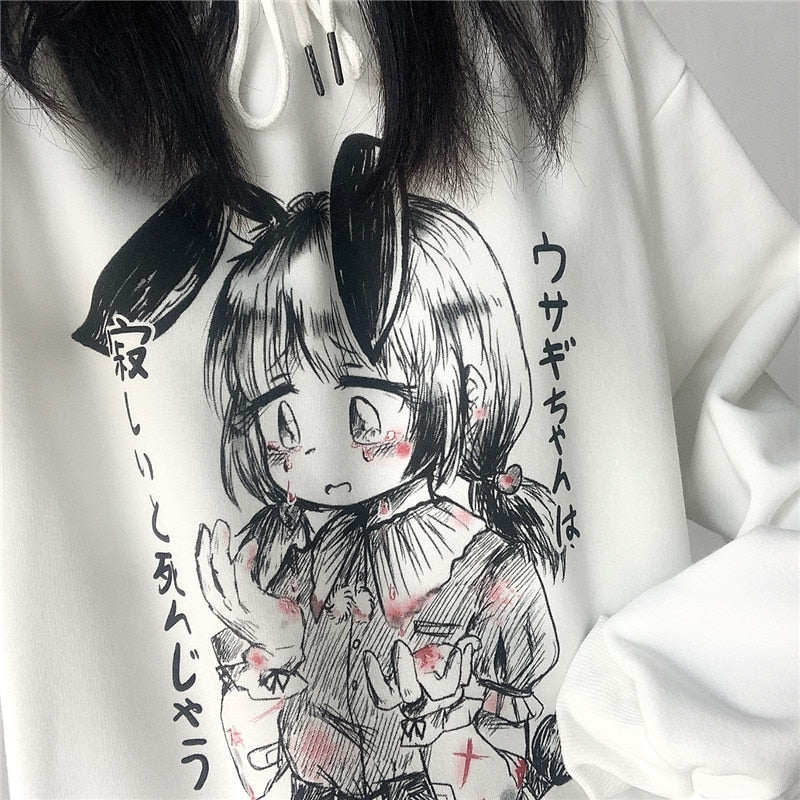 anime girl bunny hoodie