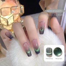 Load image into Gallery viewer, 8 Ml Holographic Cat Eye Magnetic Gel Nail Polish 9D Broken Drill Reflective Glitter