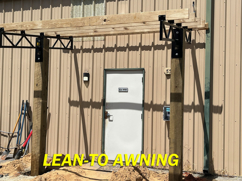 STEEL LEAN-TO TRUSSES AS ENTRYWAY COVER