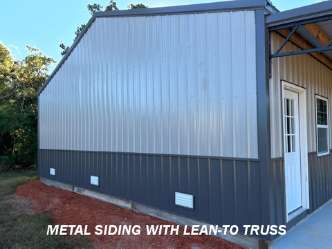 METAL SIDING WITH LEAN-TO TRUSS