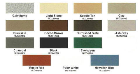Metal Panel colors for pole barns