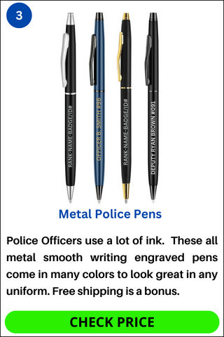 Engraved Metal Police Officer Pens – COPJOT Police Notebooks and Pens