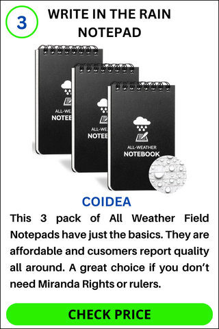 best all weather police notepad