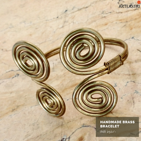 ArtEastri Handmade Everyday Brass Mortin Bracelet