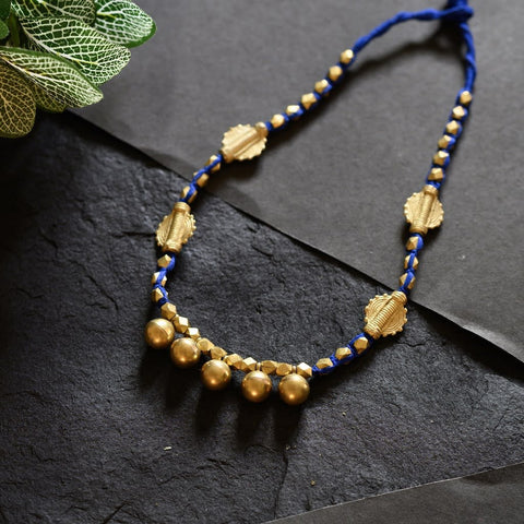 Stunning Handmade Blue Dokra necklace