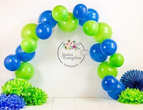 Kate Cake Smash with Blue Balloons for Boy Backdrop AU Designed By ...
