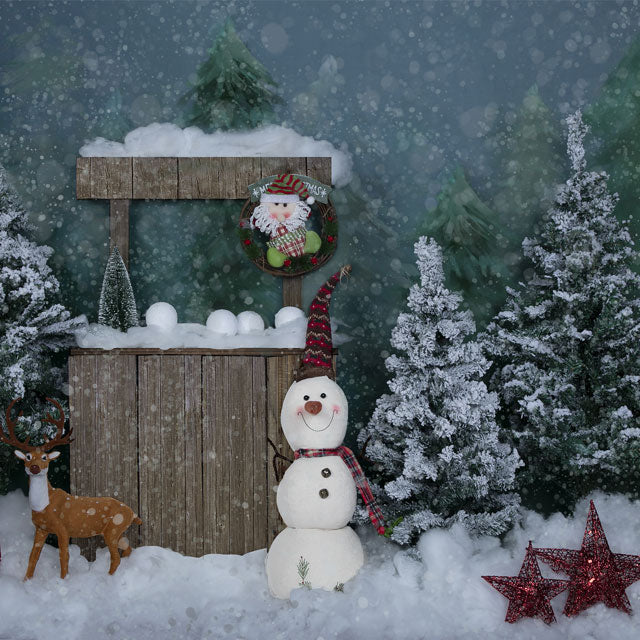 Buy discount at least 15% OFF Kate Winter Christmas Backdrop with Snowman  AU – katebackdrop AU