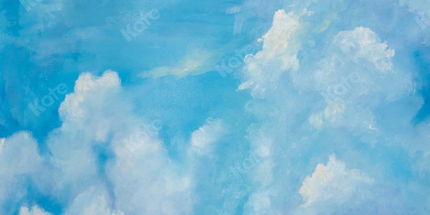 Kate Fine Art Blue Sky White Clouds Cake Smash Backdrop Designed by GQ –  katebackdrop AU