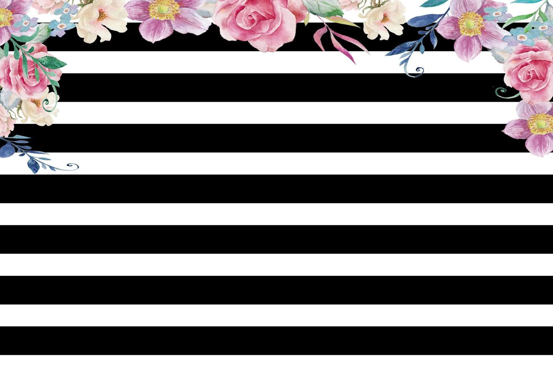 Kate Spade Backdrop AU Wedding Black and White Stripes Backdrop AU Flowers  Birthday for Parties – katebackdrop AU