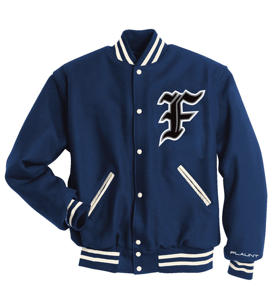 Detroit Tigers Letterman Blue and White Jacket