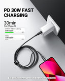 ACEFAST C4-01 30W USB-C to Lightning charging data cable.