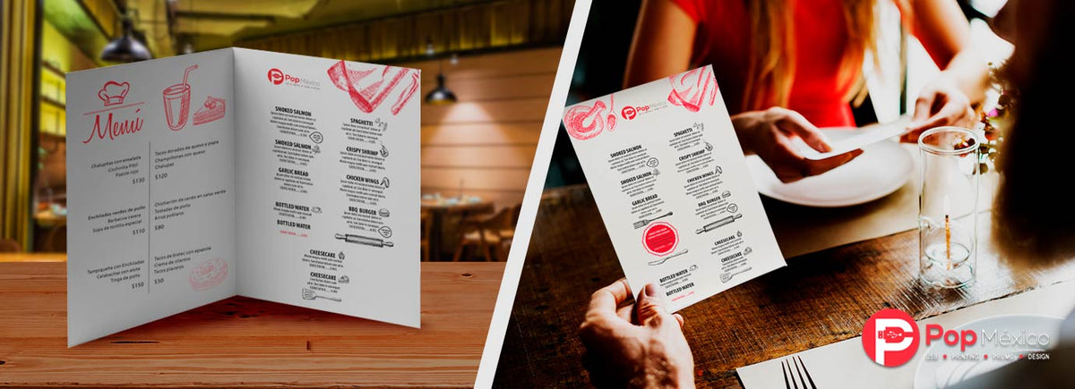 menu impreso para restaurante con diseño impresion digital y offset entregas desde 50 piezas