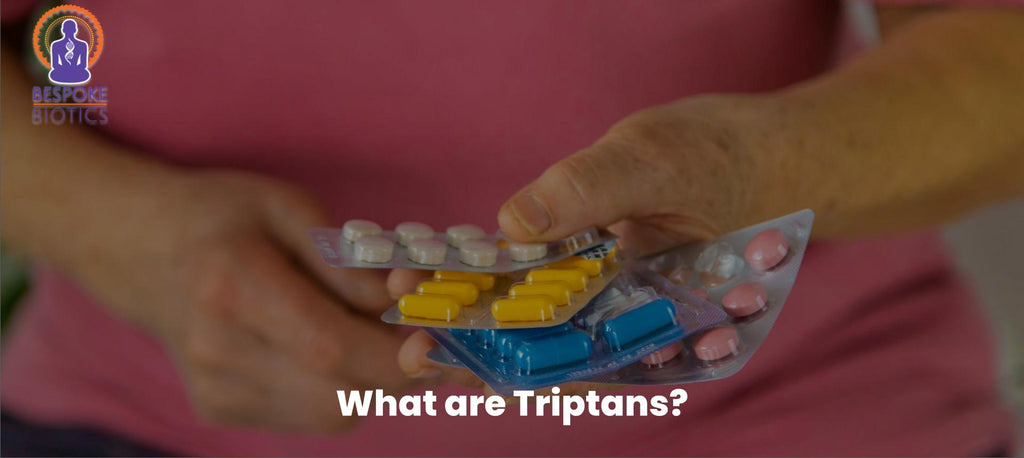 Image of someone holding packs of tablets in her hands and thinking what are Triptans?