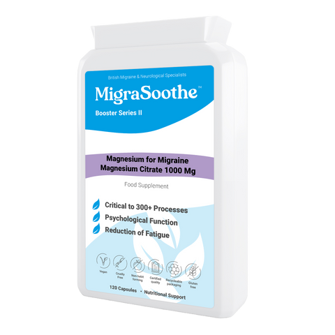 Migrasoothe magnesium citrate used to boost the effectiveness of standard migrasoothe Products in treating chronic headaches and migraines. It needs to be used for a few months to be fully effective