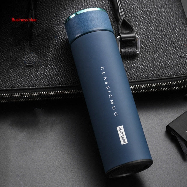 thermos flask with temperature gauge