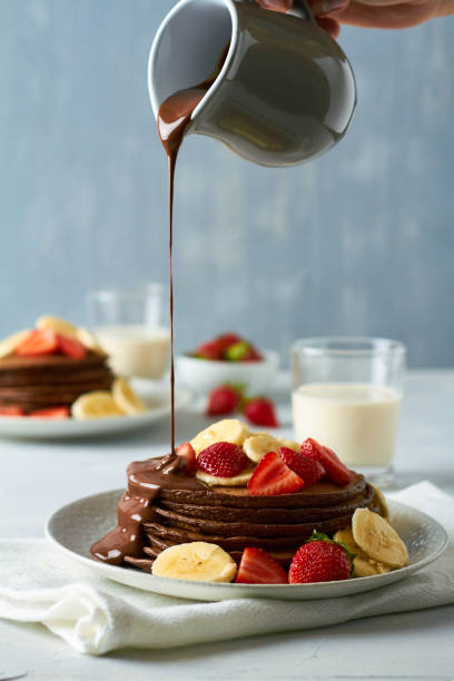 chocolate flavour powder chocolate pancakes