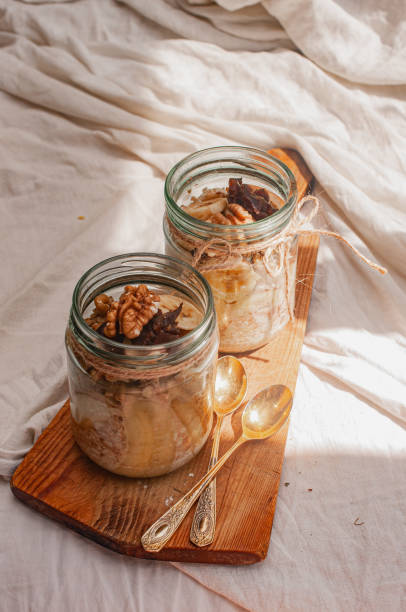 white chocolate and coconut overnight oats