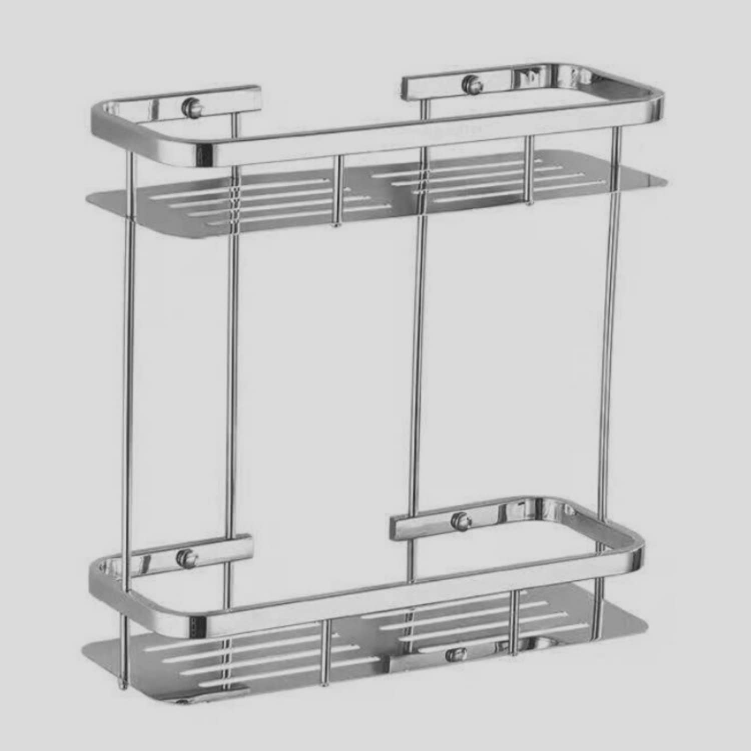 1pc Rectangle Metal Shelves, Multipurpose Kitchen Bathroom Shelf