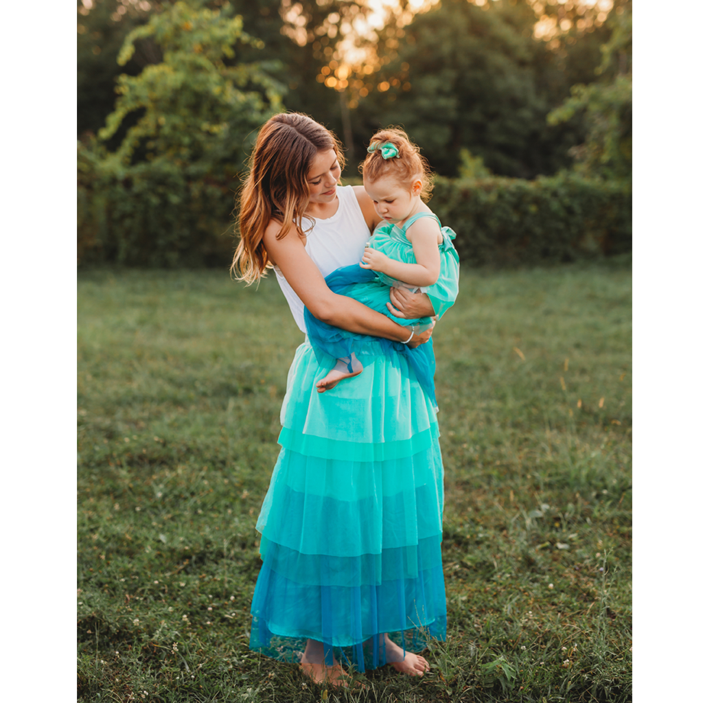 Ombre Skirt (Women) - Peacock