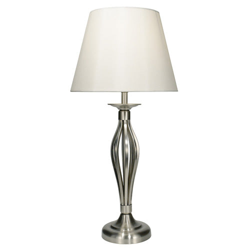 satin chrome table lamp