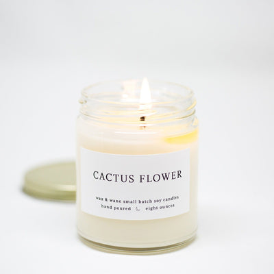 Cactus Flower Candle Decor Wax & Wane 