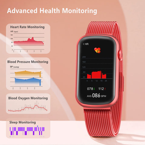 Fitness Tracker Blood Pressure Heart Rate Monitor Blood Oxygen Activity Pedometer Big Fitness Tracker Sleep Monitor for Women Men Black