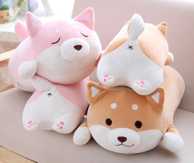 3 angry shiba plush