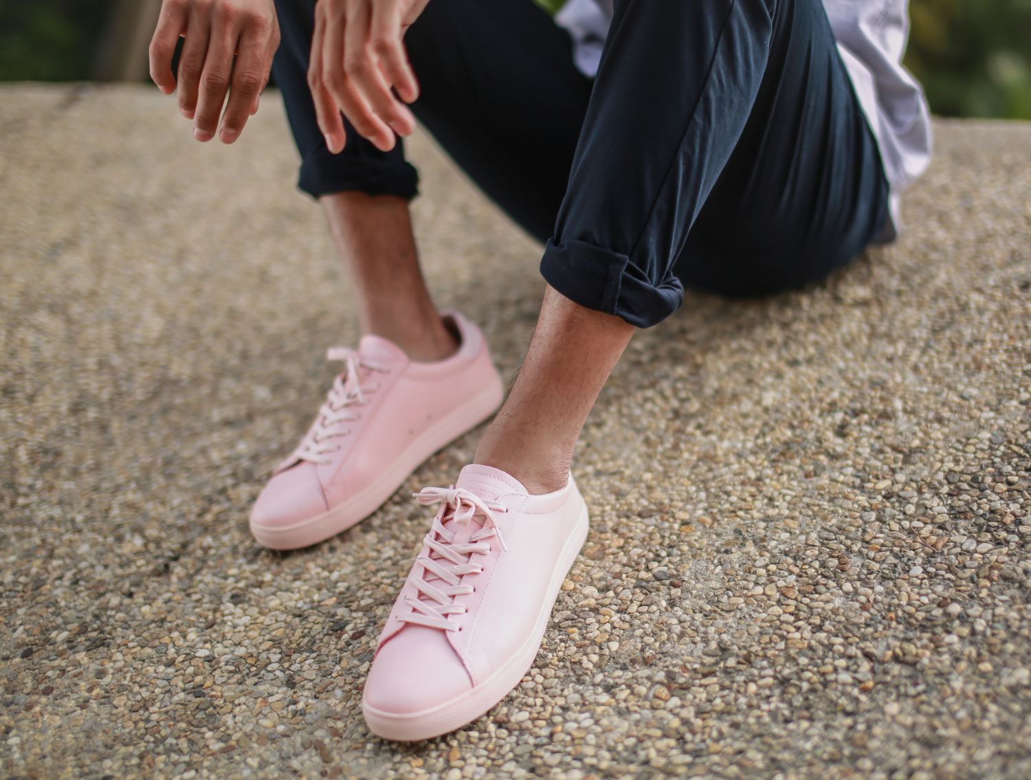 Clae Bradley Light Pink Fg Leather Sneaker