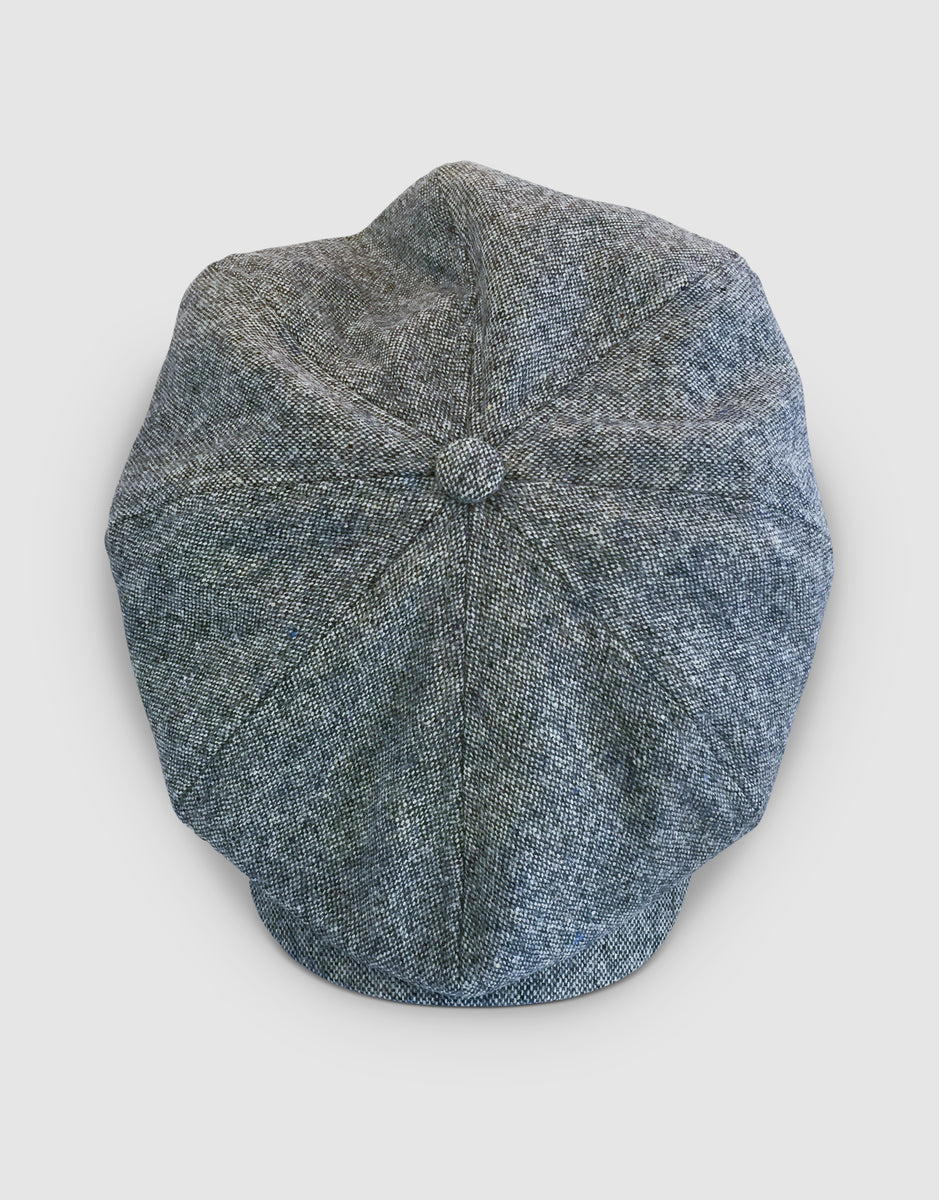 Pure Wool 203 Newsboy Cap, Grey Melange – Tom Smarte London