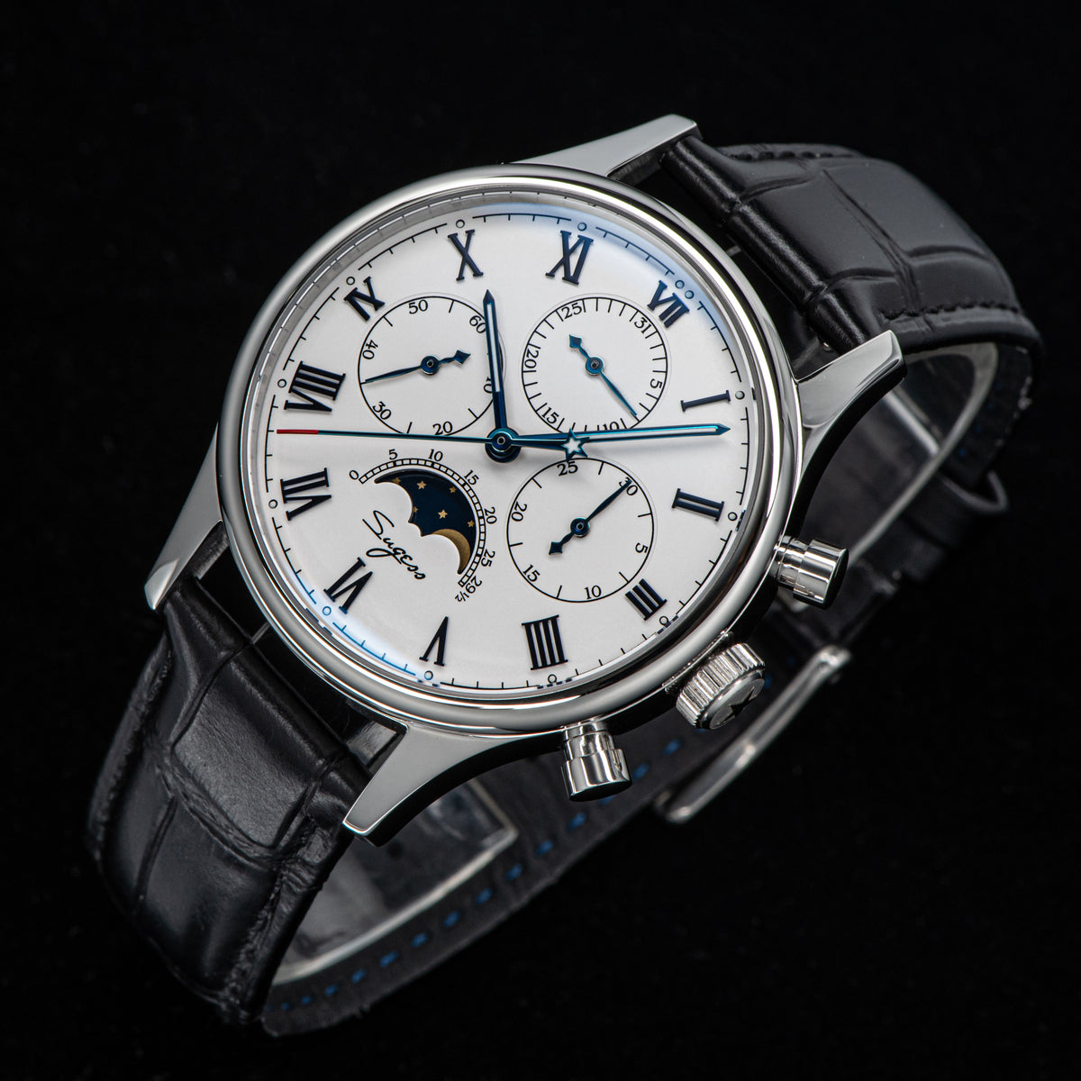 Sugess Moonphase Seagull ST1908 Movement Watch SU1908GZ – Sugess Watch