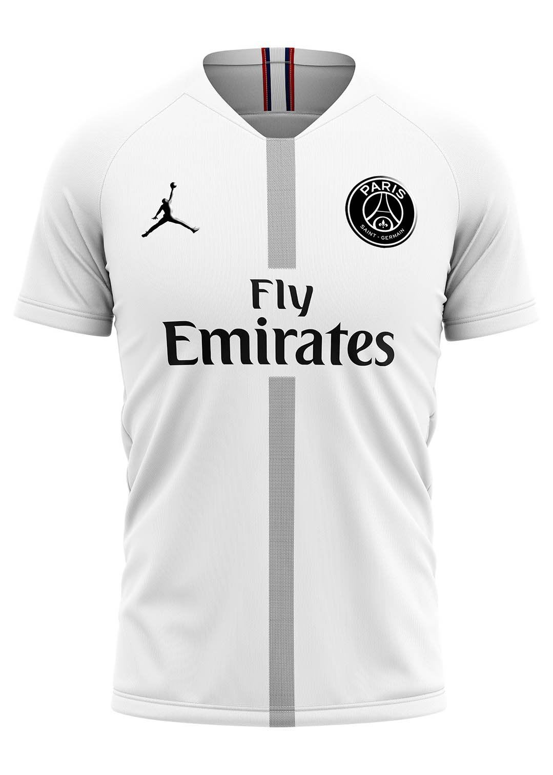 jordan psg white jersey