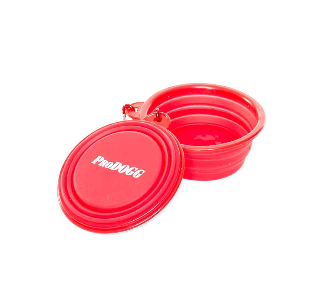 PRODOGG(TM) Red Collapsible Water Bowl With White Logo 195201 by ProDogg.com