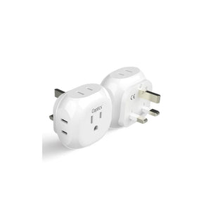 UK&comma; Ireland Travel Plug Adapter - 4 in 1 - Ultra Compact - Light Weight (PT-7)-2 Pack