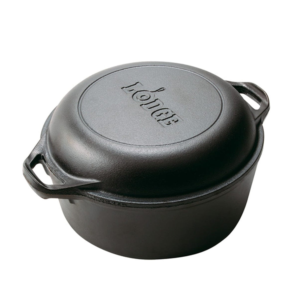 Lodge Cast Iron 5 Quart Cast Iron Double Dutch Oven