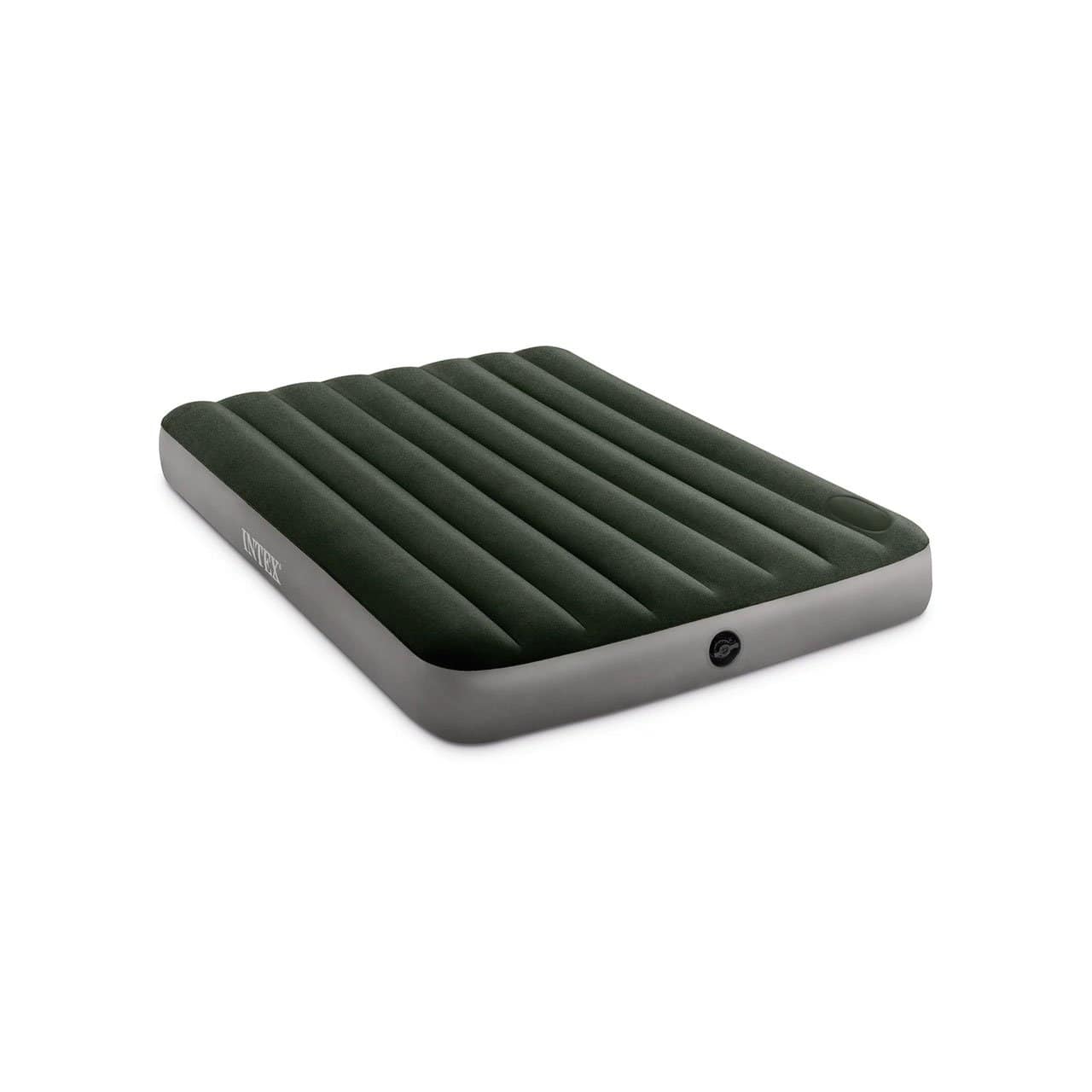 Надувной матрас intex full dura beam downy airbed with built in foot pump 64762