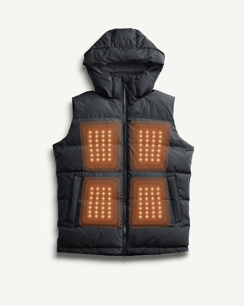 Apollo Men's Heated Vest Black by Kelvin Coats